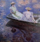Young Girls In A Row Boat - Claude Oscar Monet