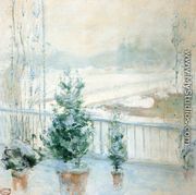 Balcony In Winter - John Henry Twachtman