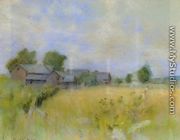 Pasture With Barns  Cos Cob - John Henry Twachtman