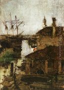 Ship And Dock  Venice - John Henry Twachtman