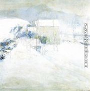 Snow Scene At Utica - John Henry Twachtman
