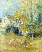 The Artists House Through The Trees Aka Autumn Afternoon - John Henry Twachtman