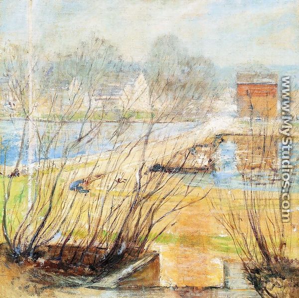 View From The Holley House  Cos Cob  Connecticut2 - John Henry Twachtman