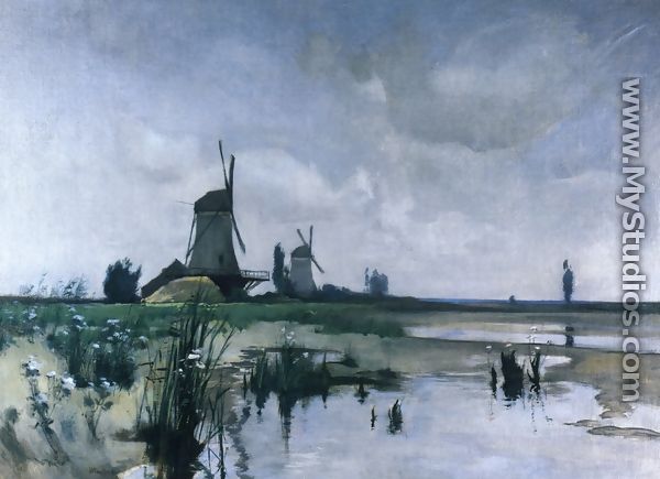 Windmills - John Henry Twachtman