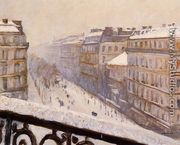 Boulevard Haussmann  Snow - Gustave Caillebotte