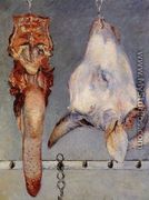 Calfs Head And Ox Tongue - Gustave Caillebotte