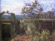 Landscape Near Yerres Aka View Of The Yerres Valley And The Garden Of The Artists Family Property - Gustave Caillebotte