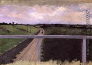Landscape With Railway Tracks - Gustave Caillebotte