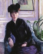 Portrait Of A Young Woman In An Interior Aka Portrait Of Madame H - Gustave Caillebotte
