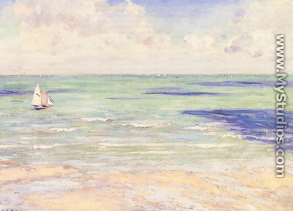 Seascape  Regatta At Villers - Gustave Caillebotte