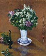 Still LIfe With A Vase Of Lilacs - Gustave Caillebotte