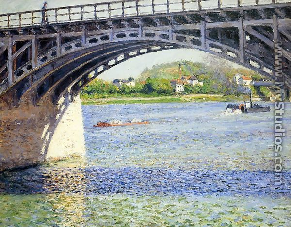 The Argenteuil Bridge And The Seine - Gustave Caillebotte