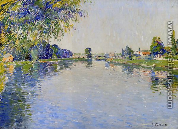 View Of The Seine In The Direction Of The Pont De Bezons - Gustave Caillebotte