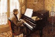 Young Man Playing The Piano - Gustave Caillebotte