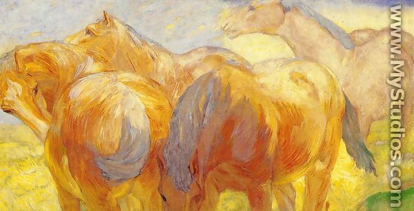 Large Lenggries Horse Painting - Franz Marc
