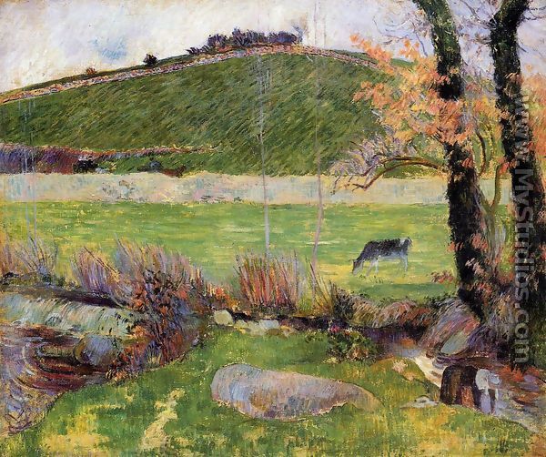 A Meadow On The Banks Of The Aven - Paul Gauguin