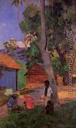 Around The Huts - Paul Gauguin