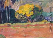 At The Foot Of The Mountain - Paul Gauguin