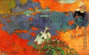 Breton Woman And Goose By The Water - Paul Gauguin