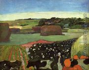 Haystacks In Britanny Aka The Potato Field - Paul Gauguin