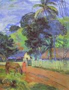 Horse On Road  Tahitian Landscape - Paul Gauguin