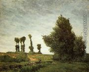 Landscape With Poplars - Paul Gauguin