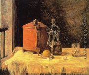 Still Life With Mig And Carafe - Paul Gauguin