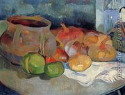 Still Life With Onions  Beetroot And A Japanese Print - Paul Gauguin