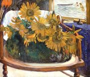 Still Life With Sunflowers On An Armchair - Paul Gauguin