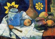 Still Life With Teapot And Fruit - Paul Gauguin