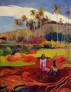 Tahitian Women Under The Palms - Paul Gauguin
