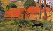 Three Huts  Tahiti - Paul Gauguin