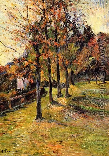 Tree Lined Road  Rouen - Paul Gauguin