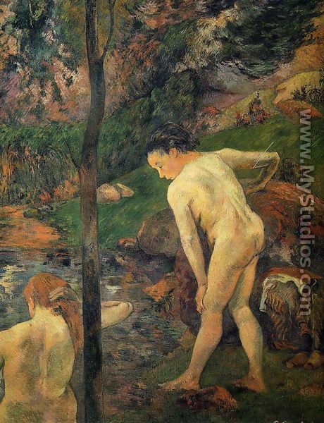 Two Girls Bathing - Paul Gauguin