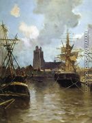 Dordrecht Harbor - Frank Myers Boggs