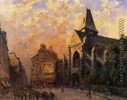 Scene Of A Street In Front Of The Church Of Saint Medard  Paris - Frank Myers Boggs