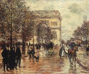 The Champs Elysees  The Arc De Triompne - Jean-Francois Raffaelli
