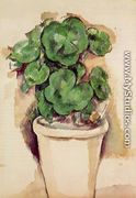 A Pot Of Geraniums - Paul Cezanne