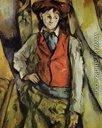 Boy In A Red Vest3 - Paul Cezanne