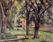 Chestnut Tree And Farm At Jas De Bouffan - Paul Cezanne
