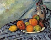 Fruit And Jug On A Table - Paul Cezanne