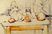 Ginger Jar And Fruit On A Table - Paul Cezanne