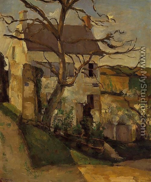 House And Tree  The Hermitage  Pontoise - Paul Cezanne