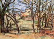 House Behind Trees On The Road To Tholonet - Paul Cezanne