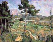 Landscape With Viaduct   Mont Sainte Victoire - Paul Cezanne