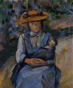 Little Girl With A Doll - Paul Cezanne