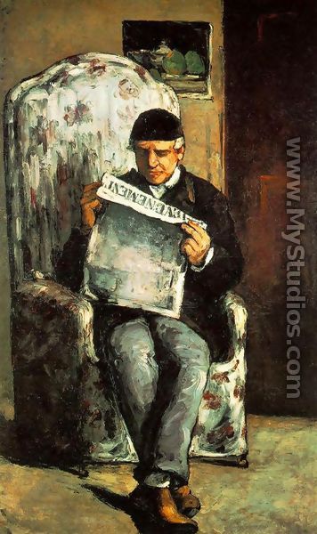 Louis Auguste Cezanne  Father Of The Artist  Reading  L Evenement - Paul Cezanne