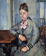 Madame Cezanne Leaning On Her Elbow - Paul Cezanne
