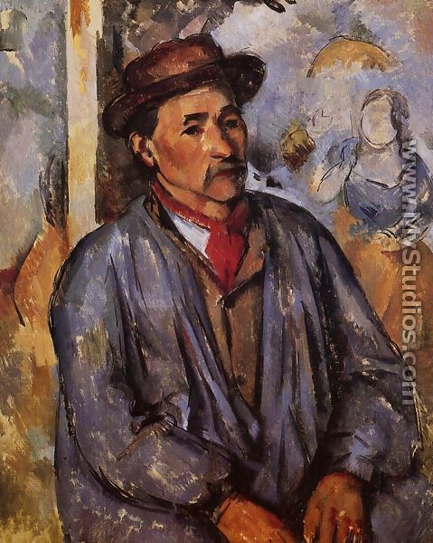 Peasant In A Blue Smock - Paul Cezanne
