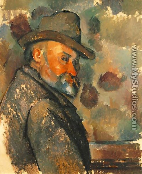 Self Portrait In A Felt Hat - Paul Cezanne